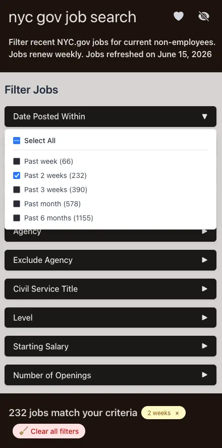 NYC gov job search